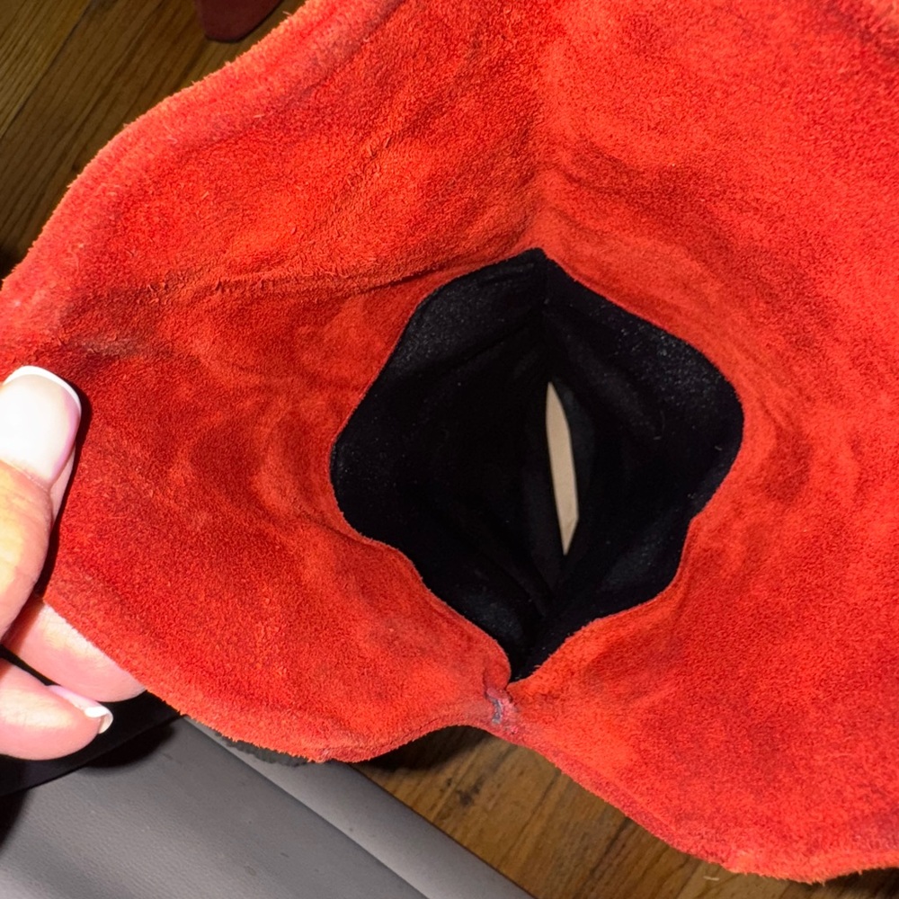 Red Italian Suede Knee-High Boots size 10 - Picture 9 of 9